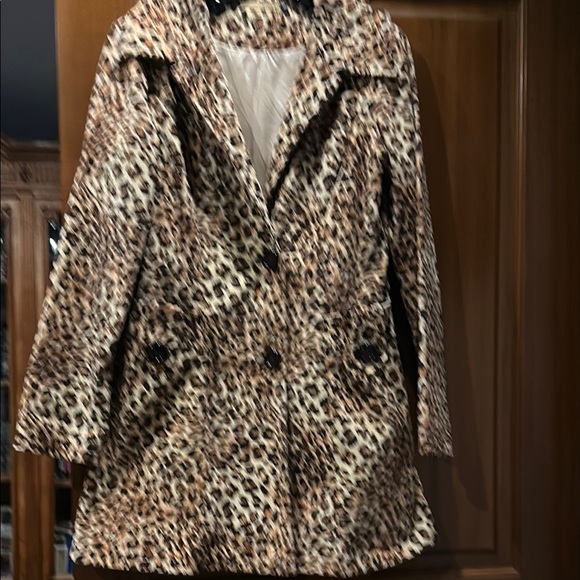 Final Touch Leopard print Coat fully lined M - Picture 1 of 5